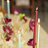 Dupla de Velas para Castiçal Color Mix Verde Menta - 25 cm