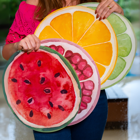 Lugar Americano Redondo Frutas (4 Peças) - 40cm