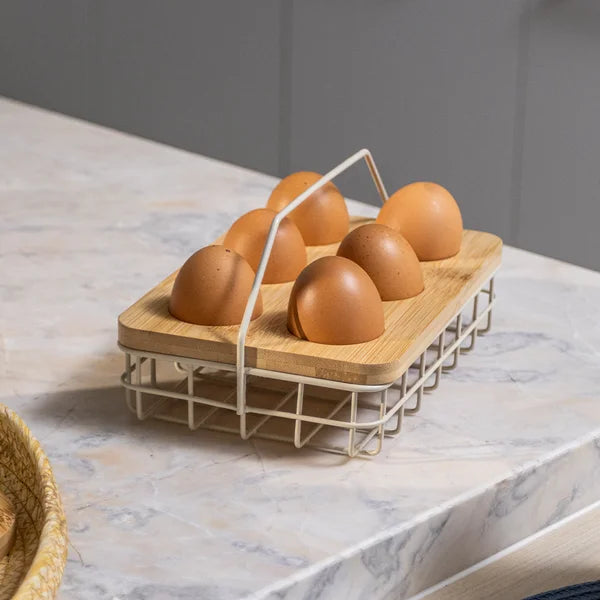 Porta Ovos Enjoy Areia - 19,5x13cm