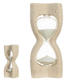 Ampulheta Decorativa Bege Branco – 14 Minutos – 22,7 x 10 x 7 cm