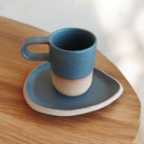 Xícara Cerâmica Mesclada Preta -8 x 9 cm