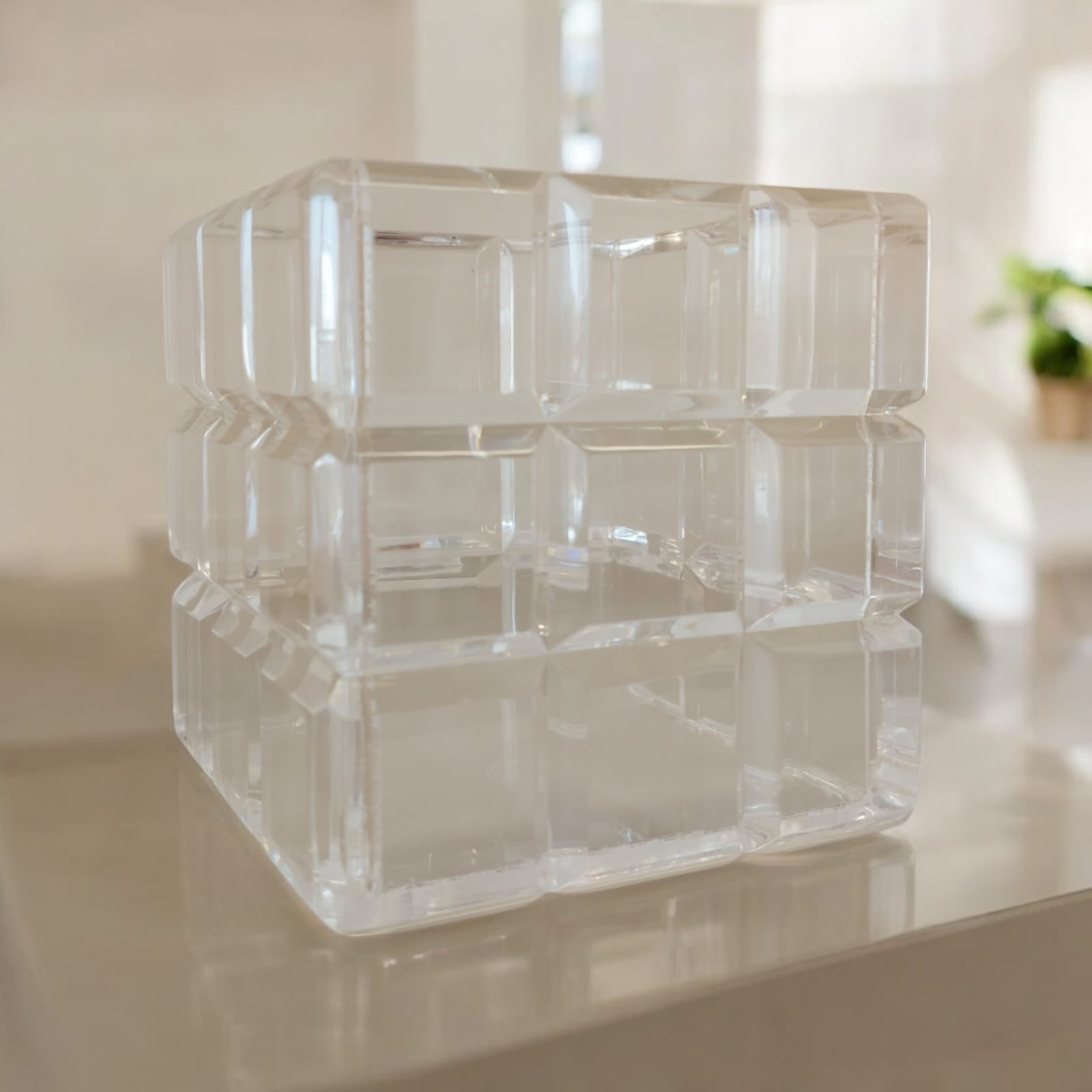 Cubo Bisotê Acrílico G - 12cm
