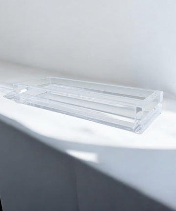 Porta Papel Toalha de Lavabo em Acrílico Frisada