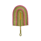 Leque Seagrass Rosa e Verde - 27x50cm