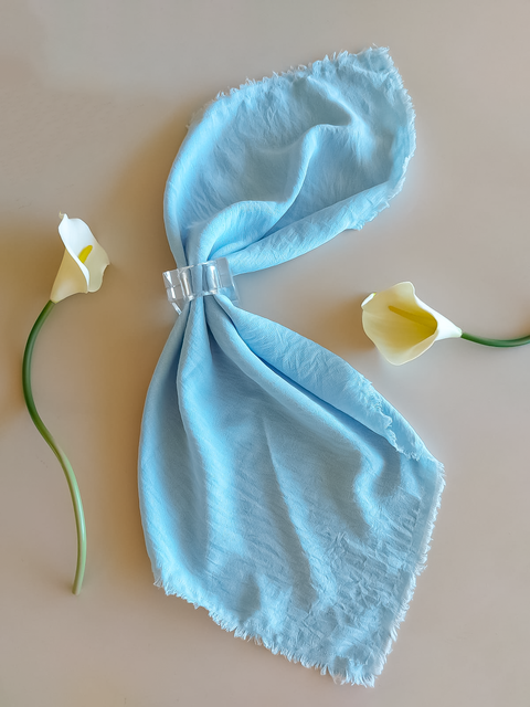 Guardanapo Azul Claro Crepe Duna - 40cm