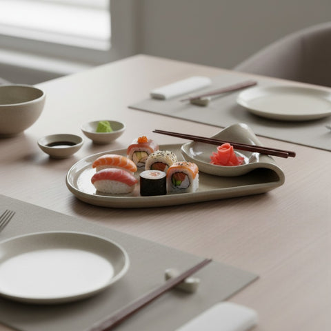Prato Orgânico p/ Sushi (Fendi) - 19x15cm