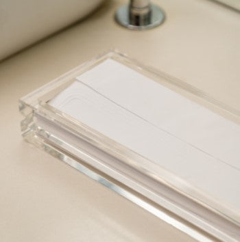 Porta Papel Toalha de Lavabo em Acrílico Frisada