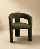 Cadeira Nala Bouclê Verde Escuro - 75x63cm