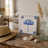 Azulejo decorativo guarda-sol ambientado