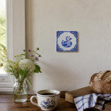 Azulejo decorativo pato ambientado