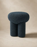 Puff Orbe Tecido Azul Noite - 44x40cm