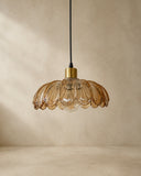 Luminária Pendente Decor Vidro Âmbar - 130x26cm