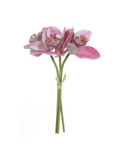 Ramalhete de Orquídea Rosa c/ Fita Toque Real - 23cm