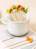 Palitos para Aperitivo Bambu Frutas c/ 50 Peças - 12 cm