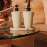 Bandeja Decorativa Acqua Aroma Oval em Resina (Areia) - 21,5 × 11,5 cm