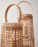 Lanterna em Fibra Natural com Alça – 41 x 21 cm