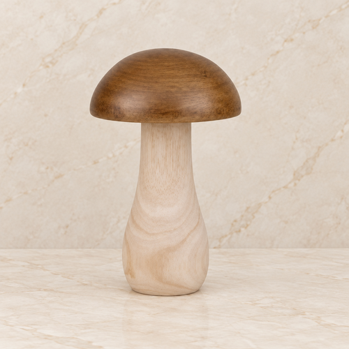 Escultura Cogumelo em Madeira G - 23x14,5cm
