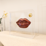 Caixa Acrílica c/ Boca Marsala - 15x15cm