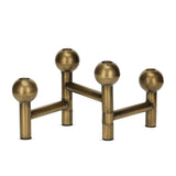 Castiçal Quatro Pontas Metal Gold – 15,5 x 20,5 x 23 cm
