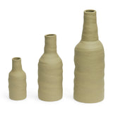 Vaso Garrafa Dunes Oliva P - 19,5 x 8cm