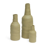 Vaso Garrafa Dunes Oliva M - 30,5 x 11,5cm