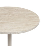 Mesa Lateral de Metal e Mármore Stone - 56 x 35 cm