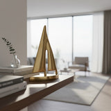 Escultura Barco Dourado - 32,5 x 21,5 x 7,5 cm