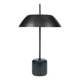 Luminária Cogumelo Preta Mármore - 60 x 36 cm