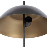 Luminária Cogumelo Preta Mármore - 60 x 36 cm