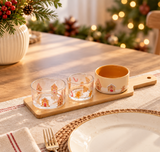 TÁBUA ENCANTO DE NATAL BAMBU 4 PÇS - 37CMX10CM