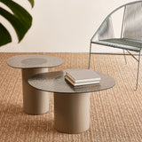 Mesa Metal e Vidro Organico P - 35,5 x 58 x 51 cm