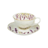 Conjunto 6 Xícaras Com Pires Café Vintage Lavanda 120 ml – 7 x 6 x 4 cm