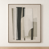 QUADRO CANVAS RITMO POLIESTIRENO E LINHO 58x54 CM