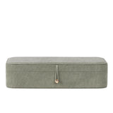 Caixa Decorativa Aveludada Cinza - 6,5 x 27 x 13 cm