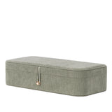 Caixa Decorativa Aveludada Cinza - 6,5 x 27 x 13 cm