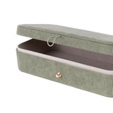Caixa Decorativa Aveludada Cinza - 6,5 x 27 x 13 cm
