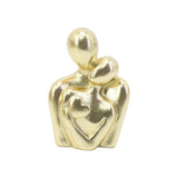 Escultura Decorativa em Resina (Casal com Coração) - 11 × 6,5 × 16 cm