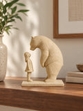 Escultura Urso Polirresina Bege - 29x24,5cm