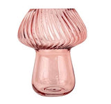 Castiçal em Vidro Formato Cogumelo – 12 x 12 cm