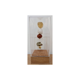 Escultura Acrílica Pedras Naturais - 10x25cm