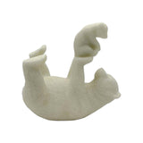 Escultura Decorativa em Mármore (Ursos) - 19,5 × 9,5 × 18 cm