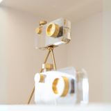 Máquina Fotográfica Escultura Cristal - 13x7cm