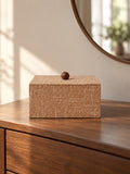Caixa Decorativa Linho Marrom - 12,5x20cm