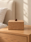 Caixa Decorativa Linho Marrom - 10,5x16,5cm