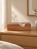 Caixa Decorativa Madeira e Resina Bege - 6,5x22cm