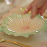 Prato/Bowl de Flor Decorativa (Rosa/Verde) – 4 x 21,5 x 21,5 cm