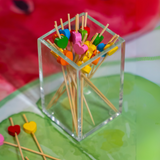 Palitos para Aperitivo Bambu Love Color c/ 50 Peças - 12 cm