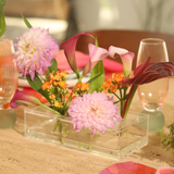 Vaso Acrílico Floral 5 Furos - 18x7cm