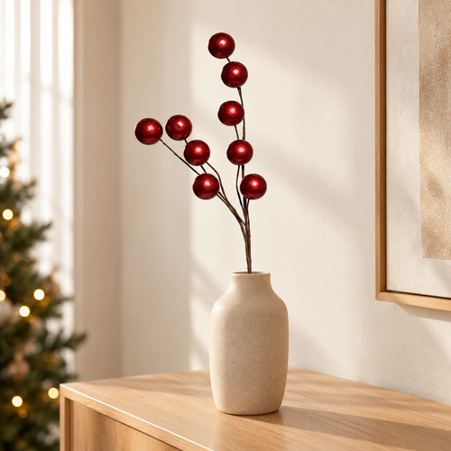 Galho Decorativo Poá Metalizado - 73cm