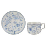 Jogo 8 Peças Chá Porcelana Hortênsia Azul – 220 ml